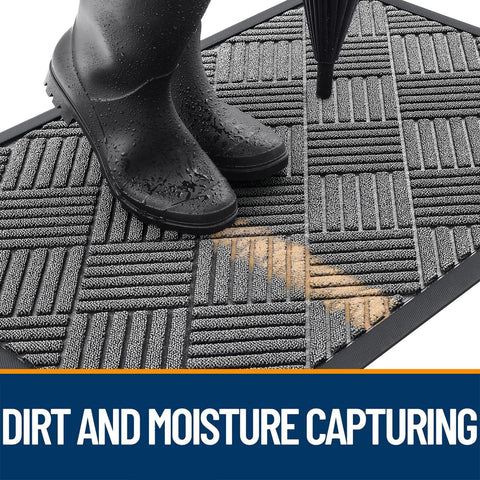 OLANLY heavy-duty natural rubber backing prevents slips and floor scratches