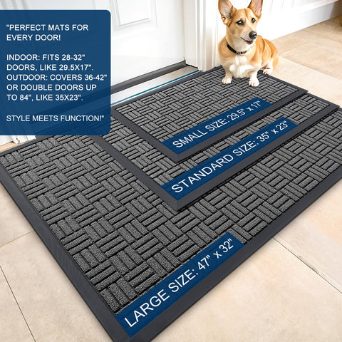OLANLY heavy-duty rubber backing provides stable footing and floor protection.