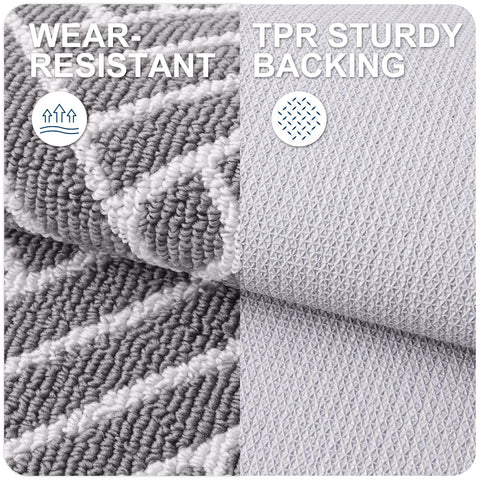 OLANLY indoor door mat with absorbent surface for quick moisture control.