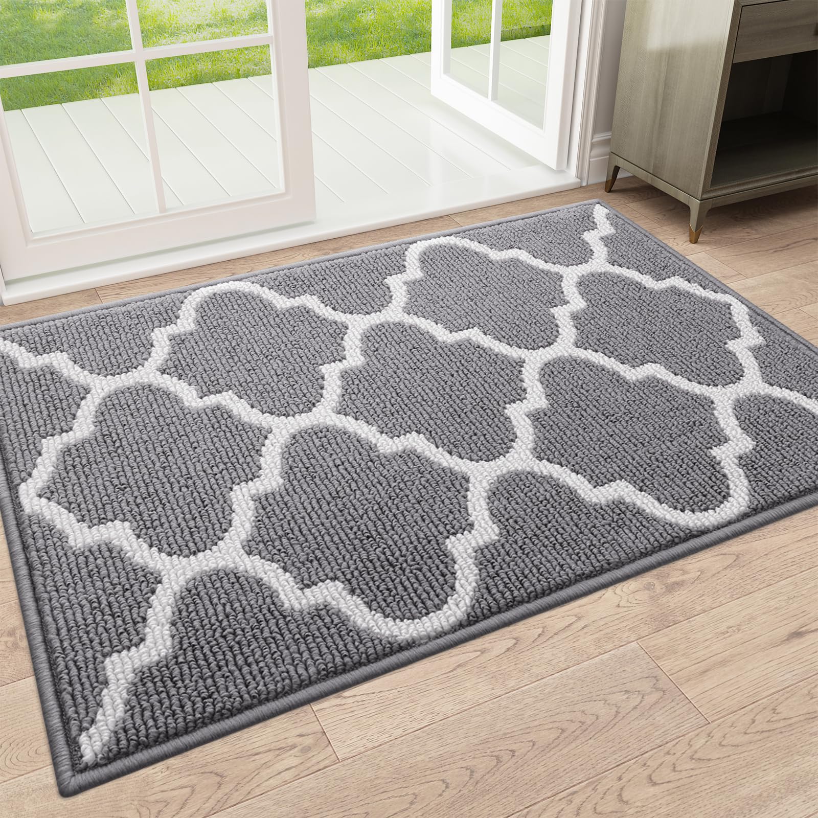 OLANLY indoor door mat with top-side design for durable entryway style