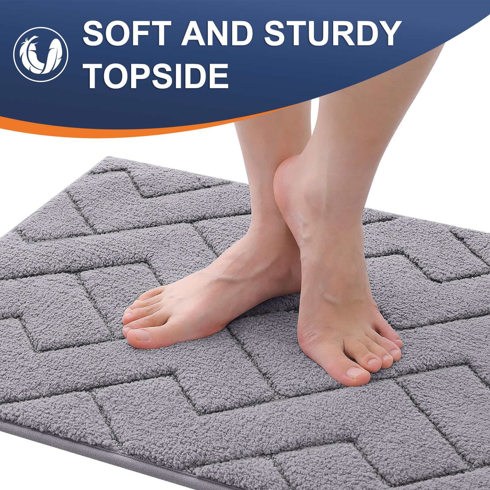 OLANLY mat is easy to clean with quick shake, vacuum, or hose
