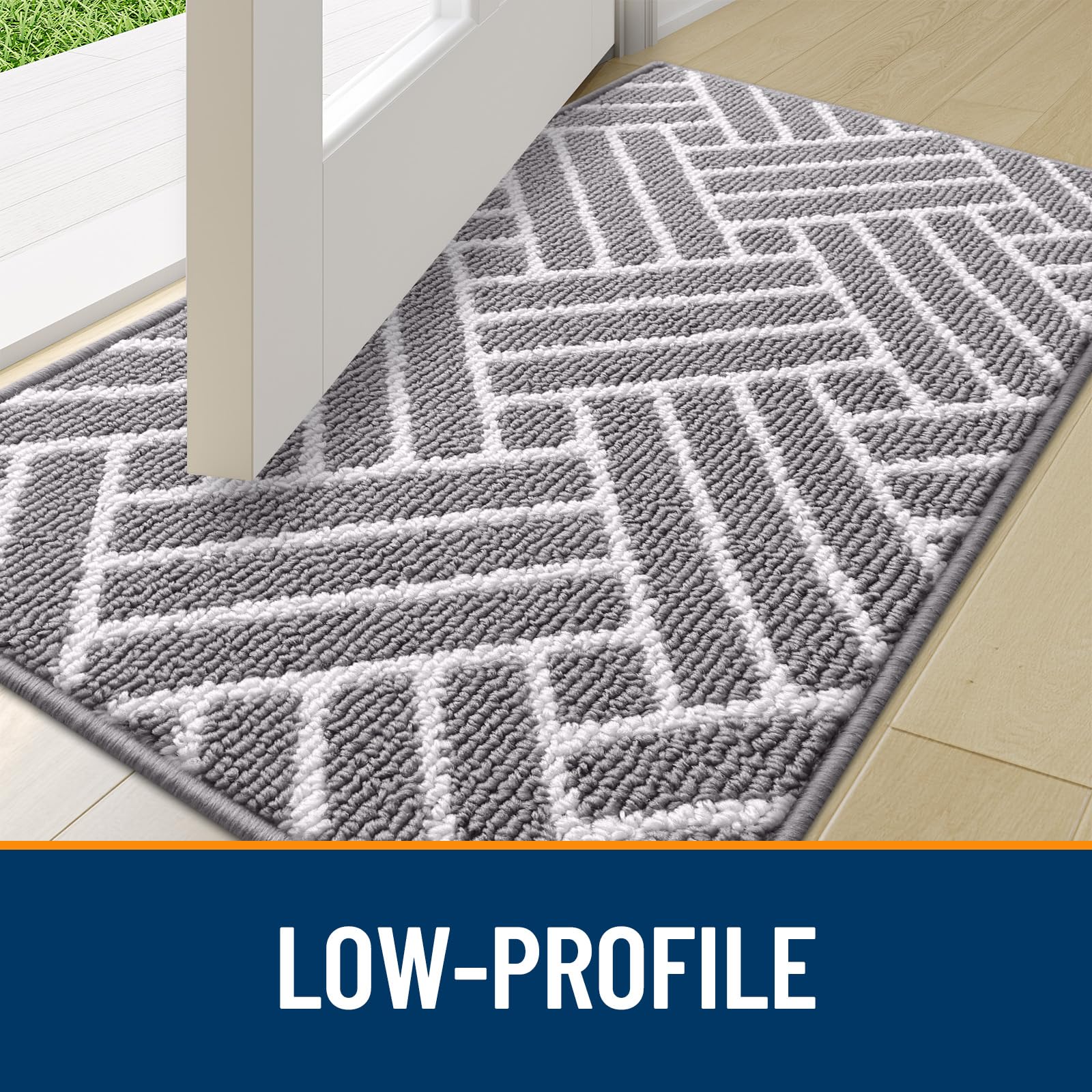 OLANLY easy-cleaning mat; shake, vacuum, or hose clean