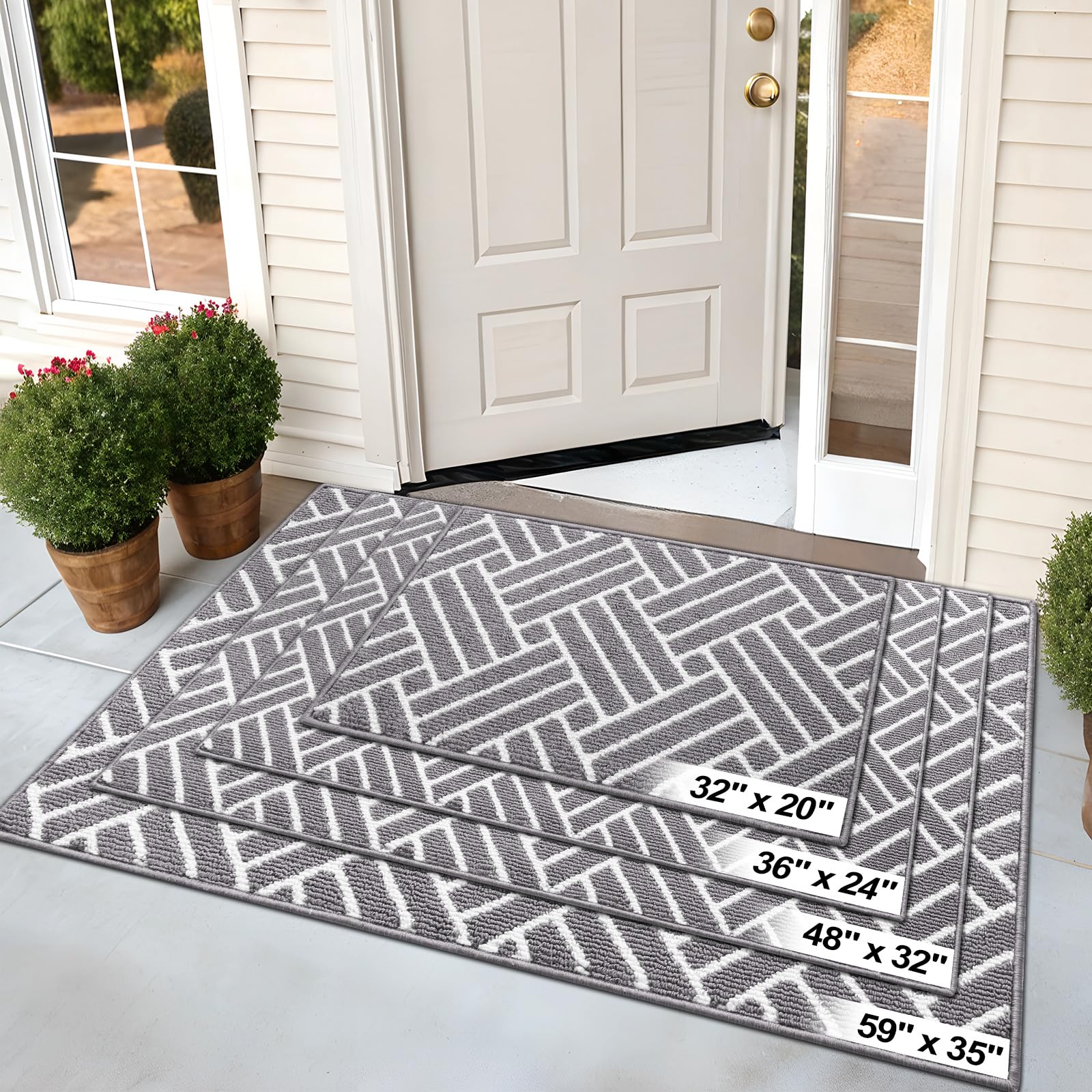 OLANLY geometric-pattern mat adds modern style to thresholds