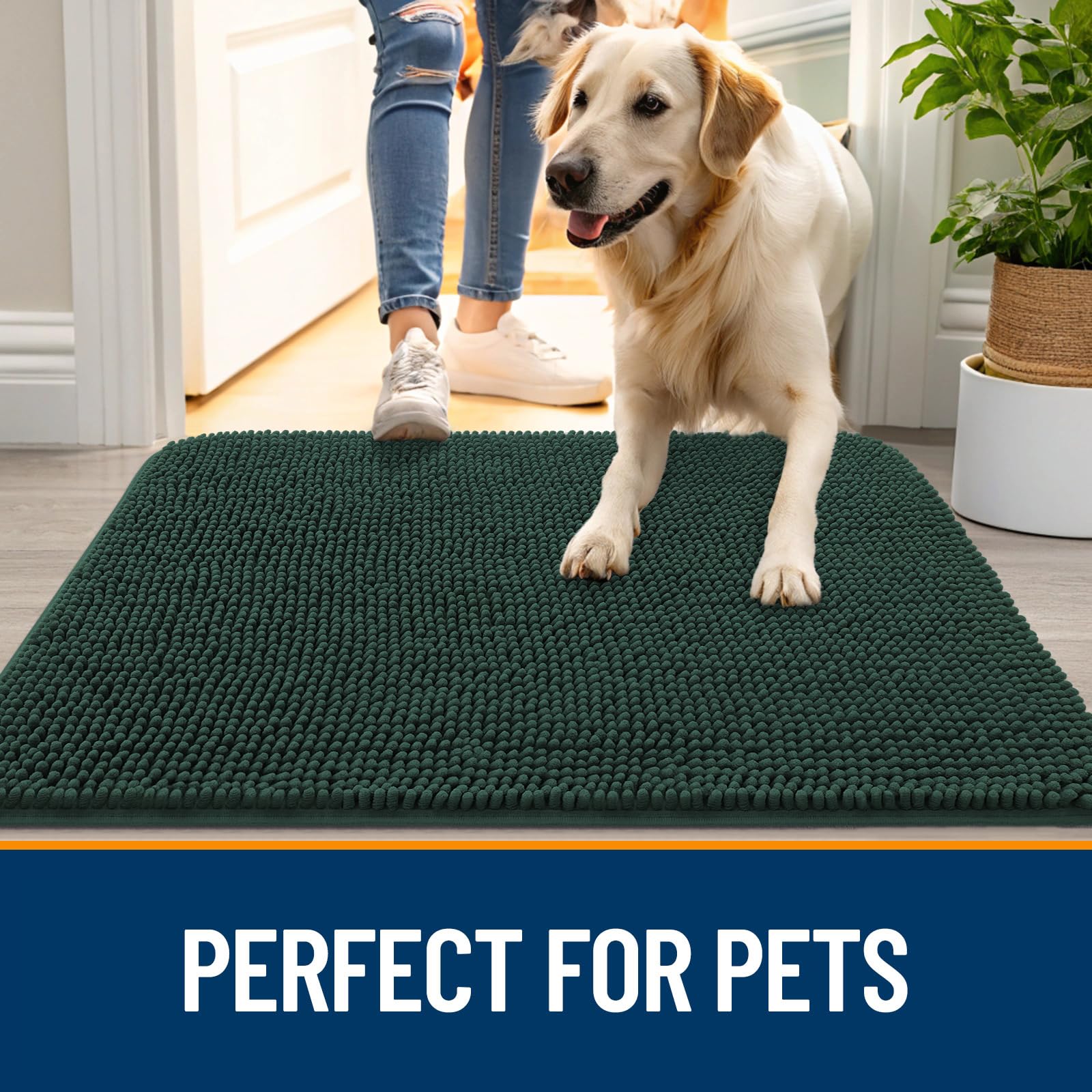 OLANLY indoor-outdoor mat offers versatile use in any space.