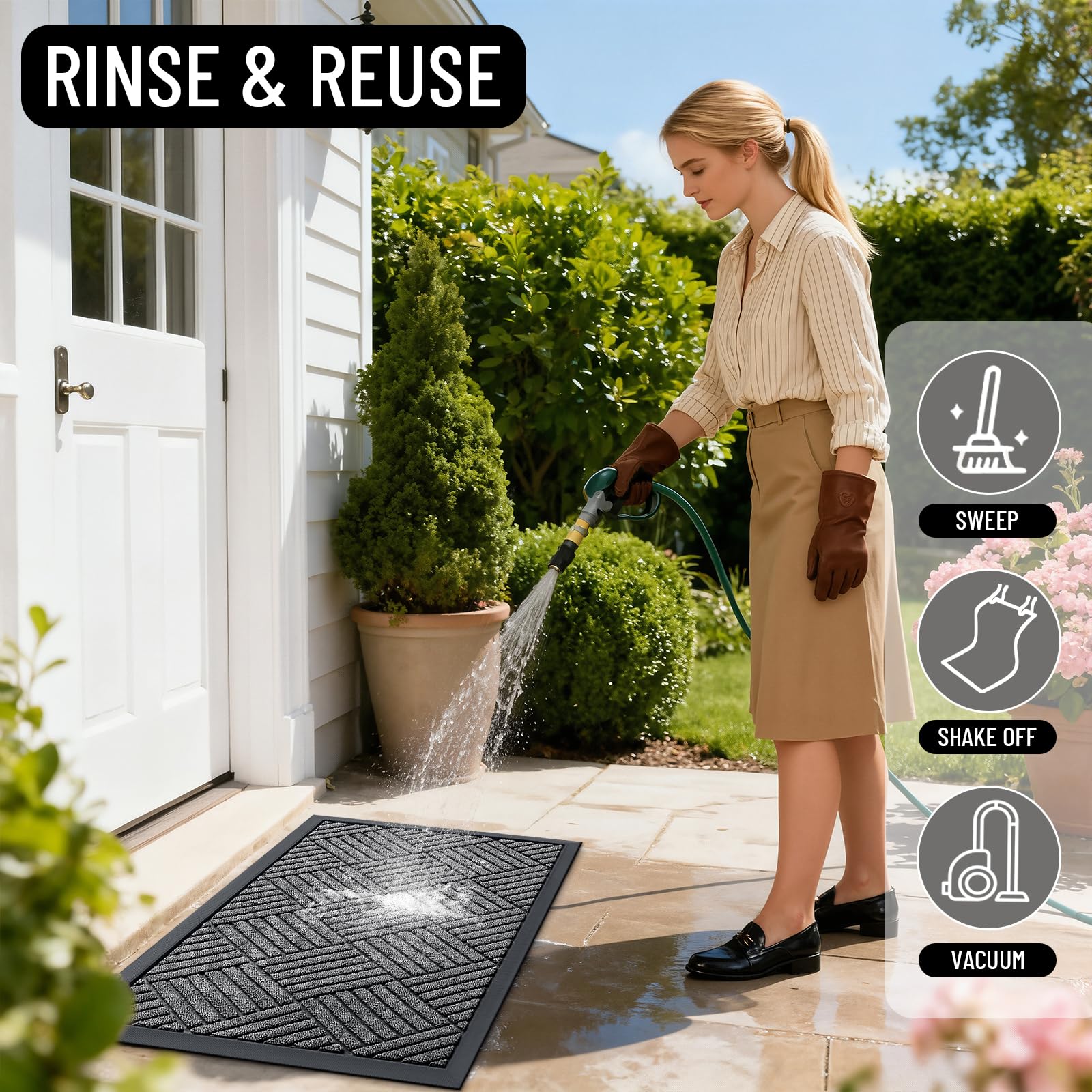 OLANLY ideal for indoor or outdoor use at entryways