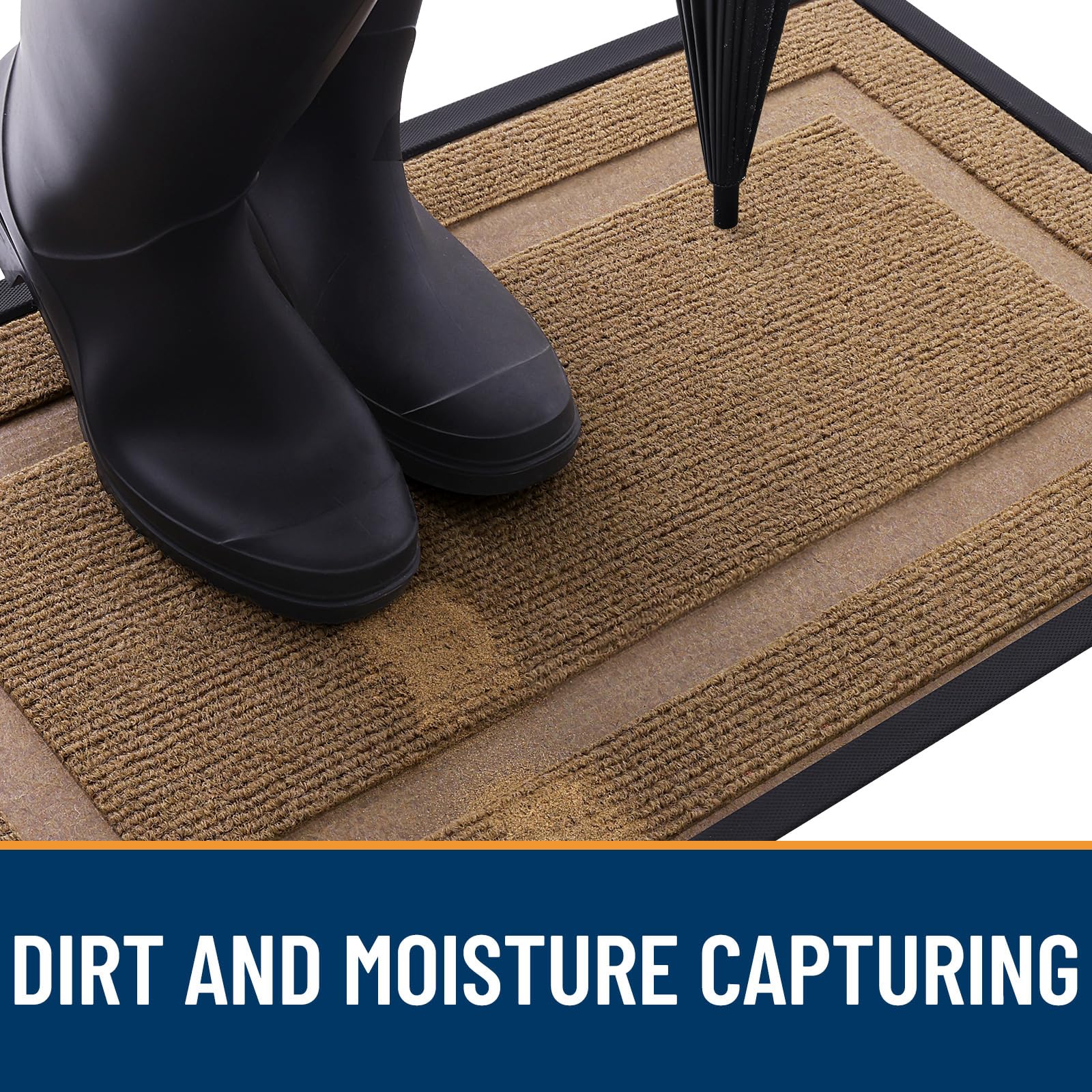 OLANLY mat suitable for indoor and outdoor entryways