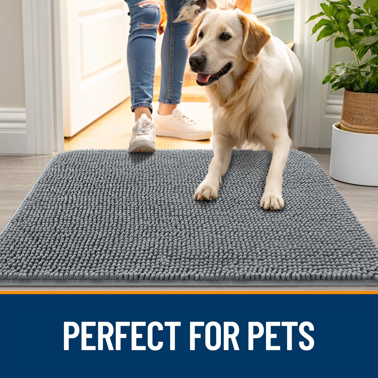 OLANLY indoors-outdoors-use mat offers versatile placement.