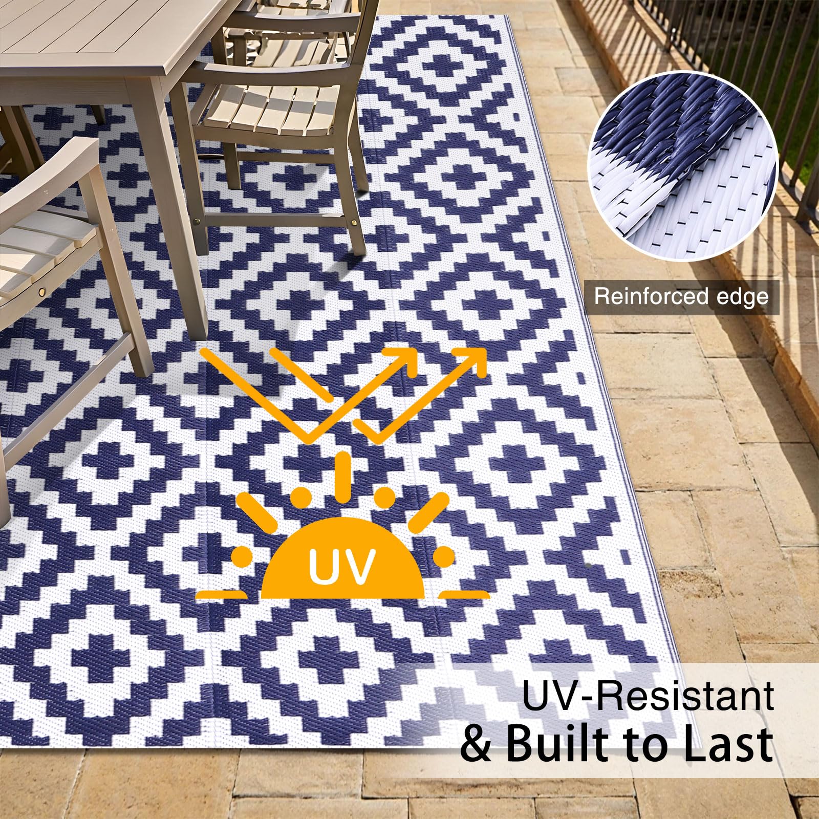 OLANLY Lightweight foldable rug, perfect for camping and picnics.