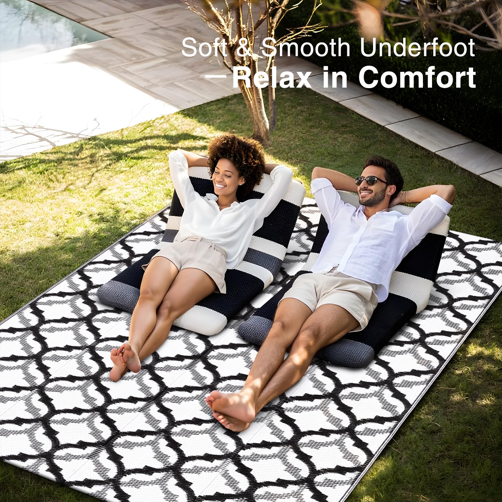 OLANLY lightweight RV mat ideal for camping trips.