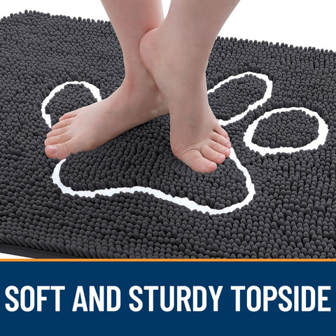 OLANLY low-profile mat fits under doors without snagging.