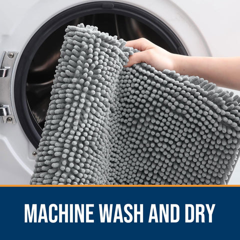 OLANLY low-profile entry mat fits under doors without snagging.