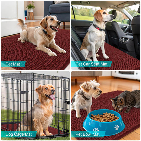 OLANLY mat-under-bowls keeps spills contained and floors clean.