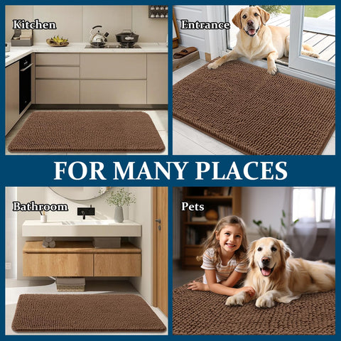 OLANLY mocha color matches entry aesthetics and hides wear.