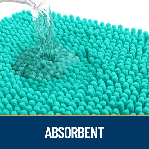 OLANLY moisture and dirt absorbing mat keeps floors dry and clean.