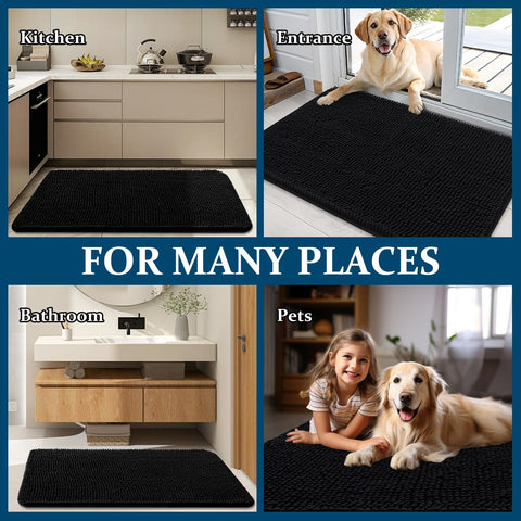 OLANLY multi-use mat suits entryways, crates, bowls, and cars.