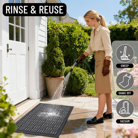 OLANLY non-slip backing keeps the mat in place.