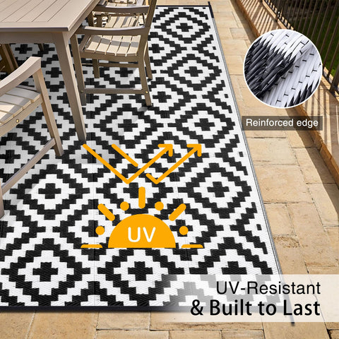 OLANLY lightweight foldable outdoor rug ready for camping and travel