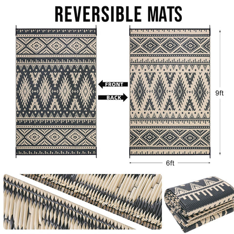 OLANLY geometric pattern side A for patios and decks