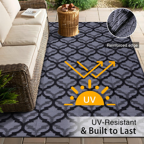 OLANLY lightweight and foldable rug for easy packing on trips and weekends outdoors.