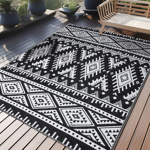 OLANLY outdoor rug waterproof 5x8 close-up texture enhances durability and outdoor readiness