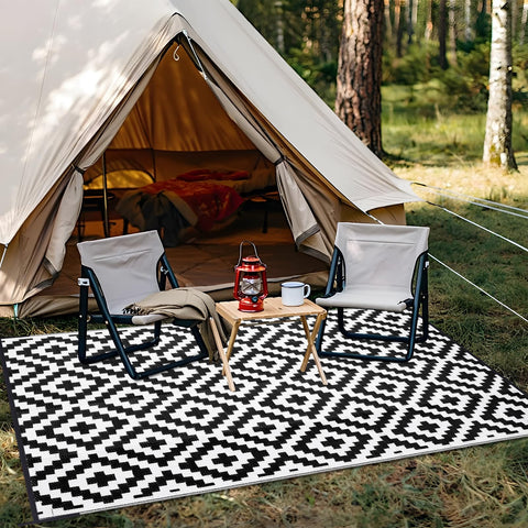 OLANLY 8x10 outdoor rug on patios enhances barefoot comfort