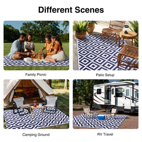 OLANLY Patio deck carpet, indoor-outdoor versatility for porch and balcony.