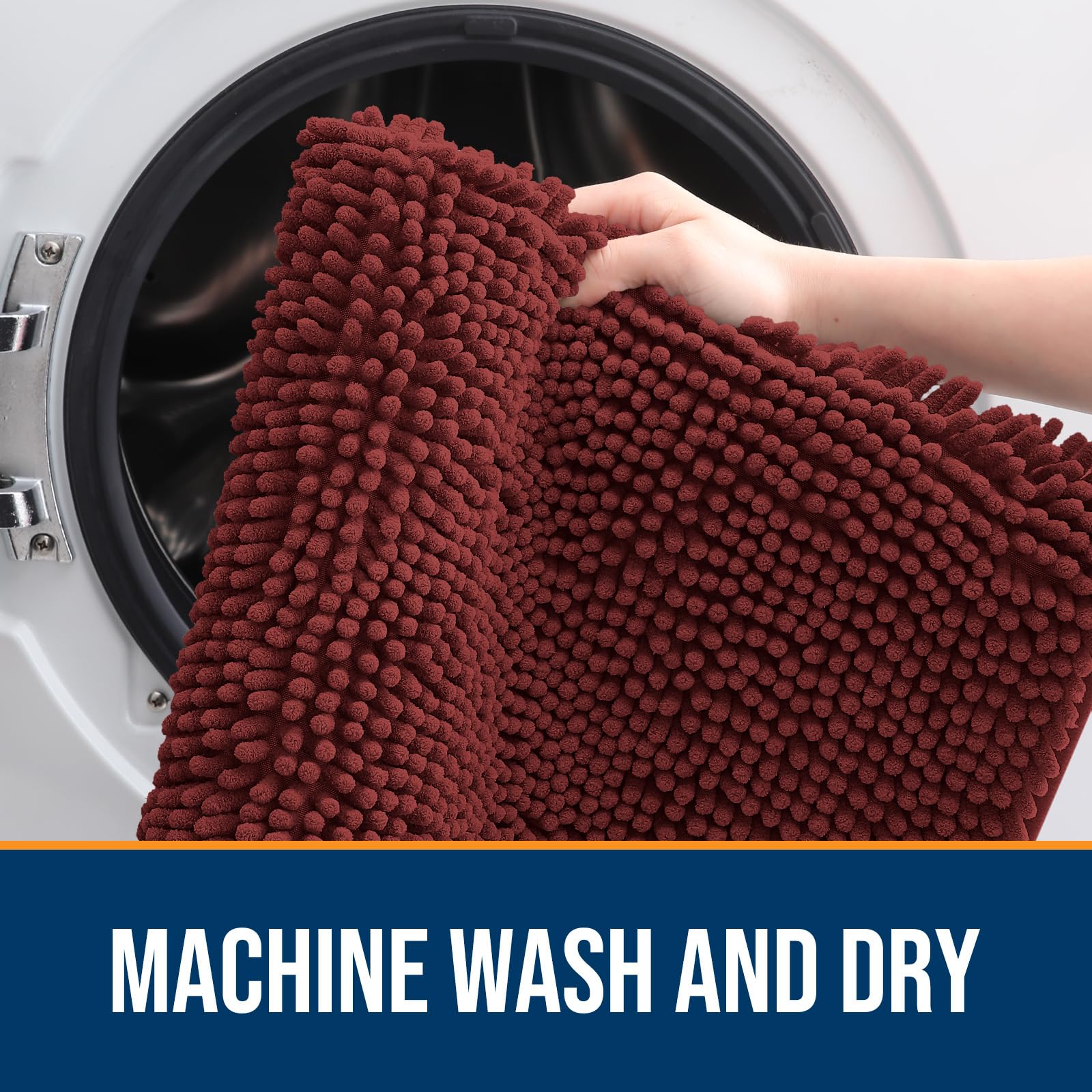 OLANLY quick-dry-chenille mat; dries fast for ready-to-use entrances.