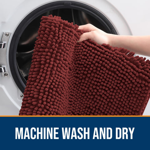 OLANLY quick-dry-chenille mat; dries fast for ready-to-use entrances.