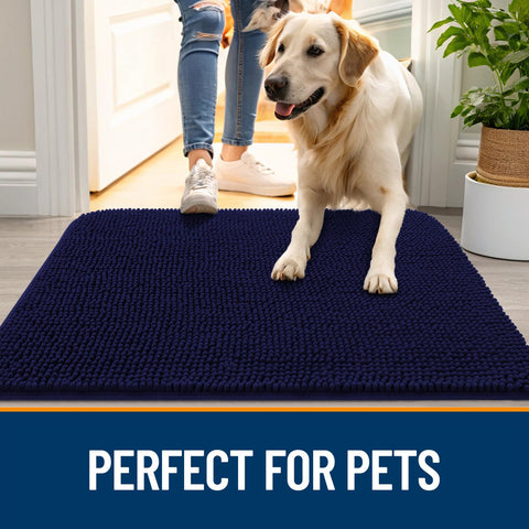 OLANLY quick-dry chenille mat dries fast after rain or baths.