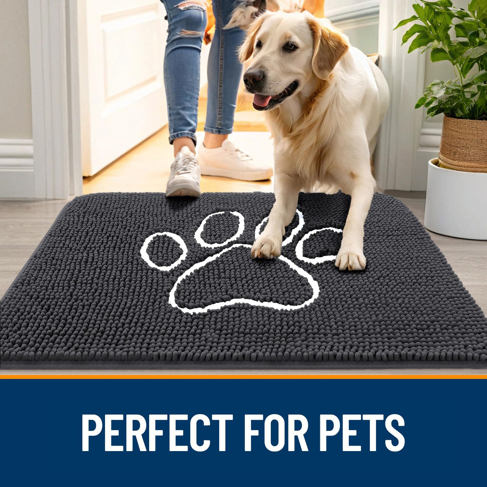 OLANLY quick-dry chenille mat dries fast for reuse.