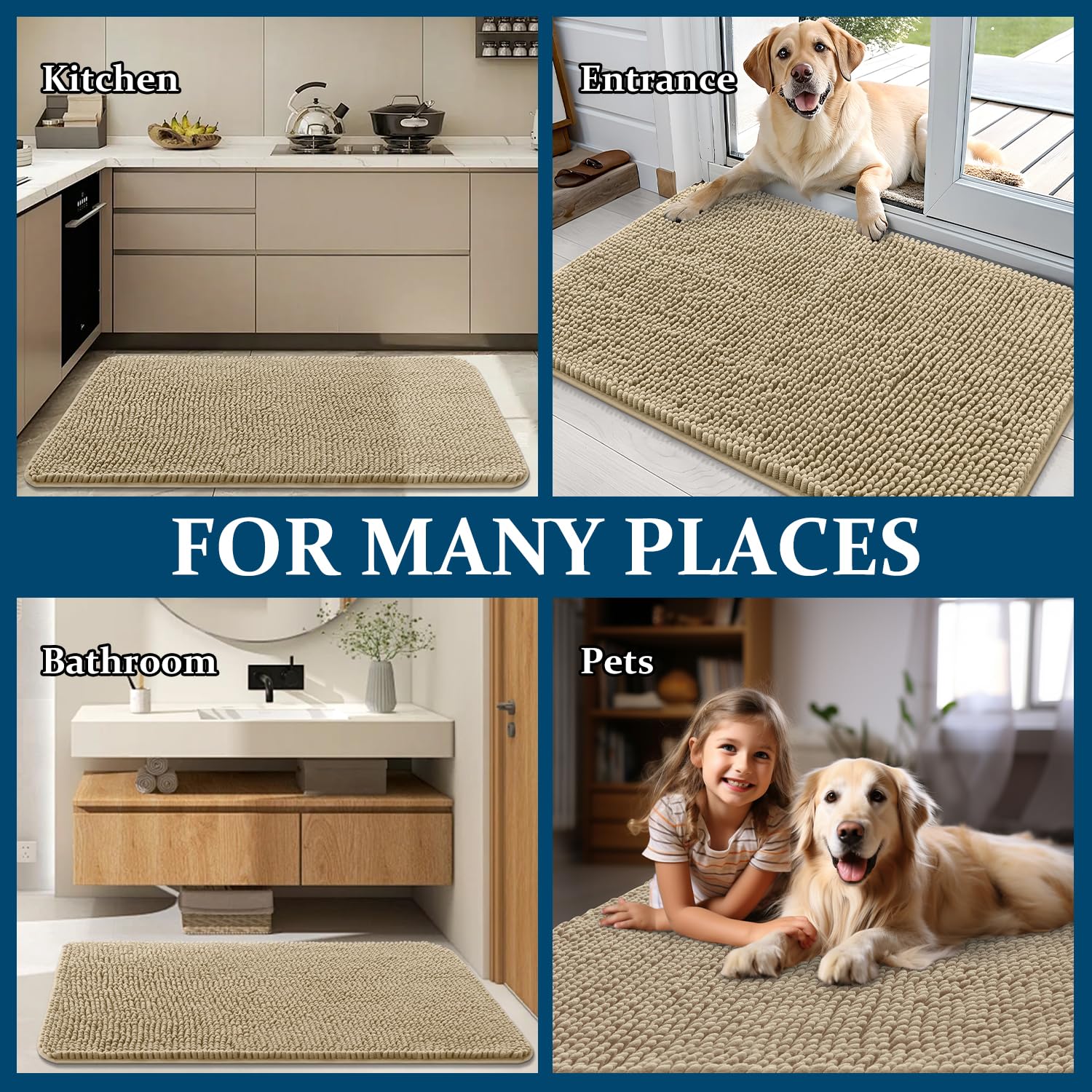 OLANLY quick-dry mat dries fast after baths or rainy days.