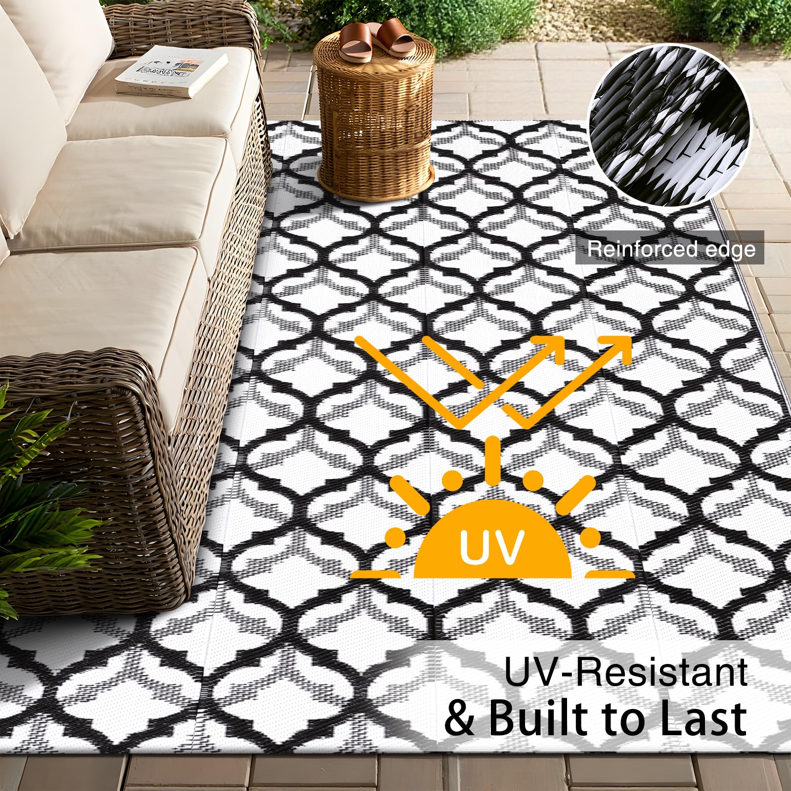 OLANLY reversible rug flip design refreshes decor instantly.