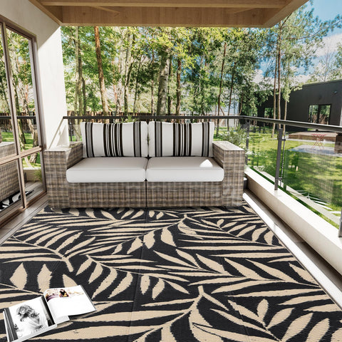 OLANLY uv-stabilized outdoor rug resists sun fade on decks