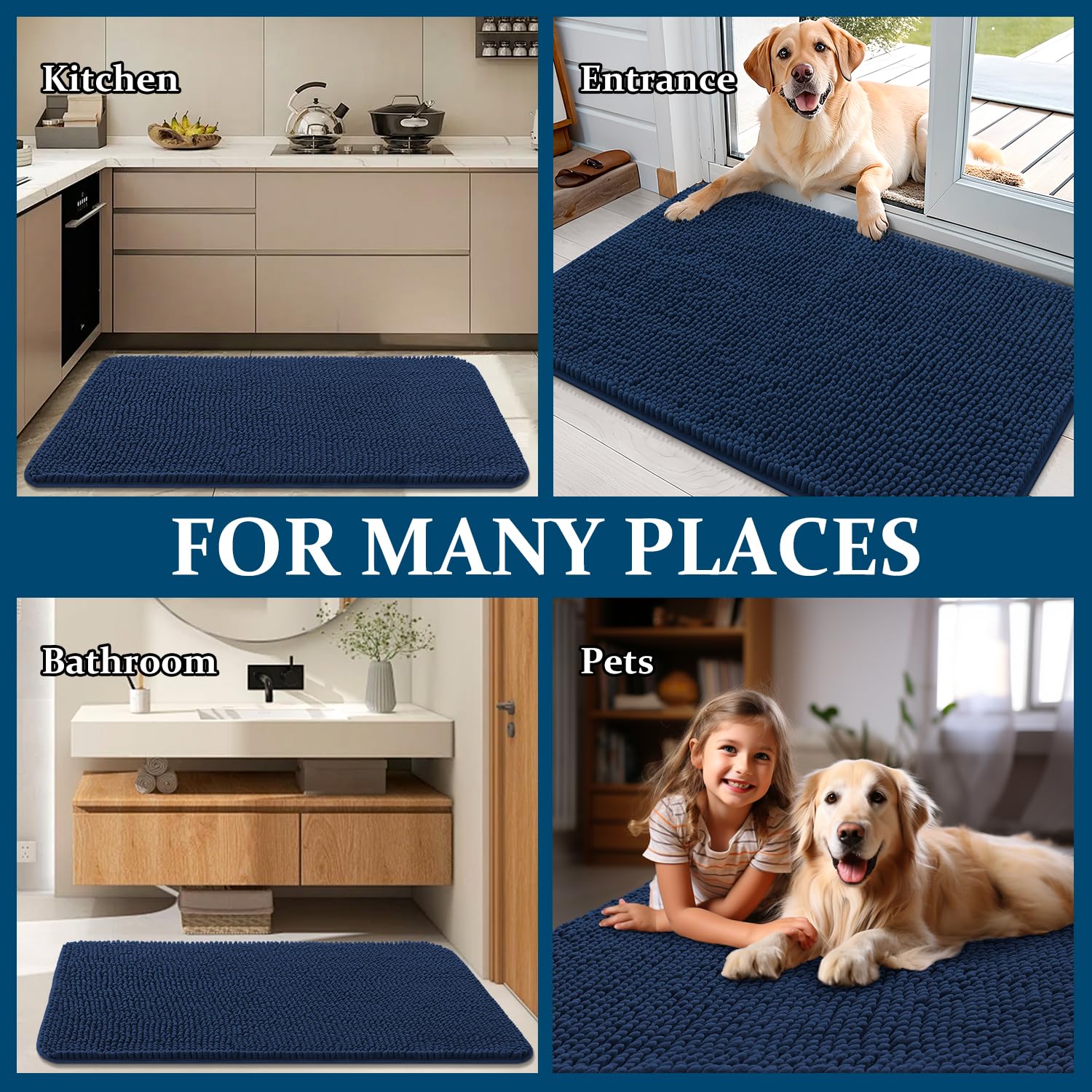 OLANLY perfect under food and water bowls to reduce mess.