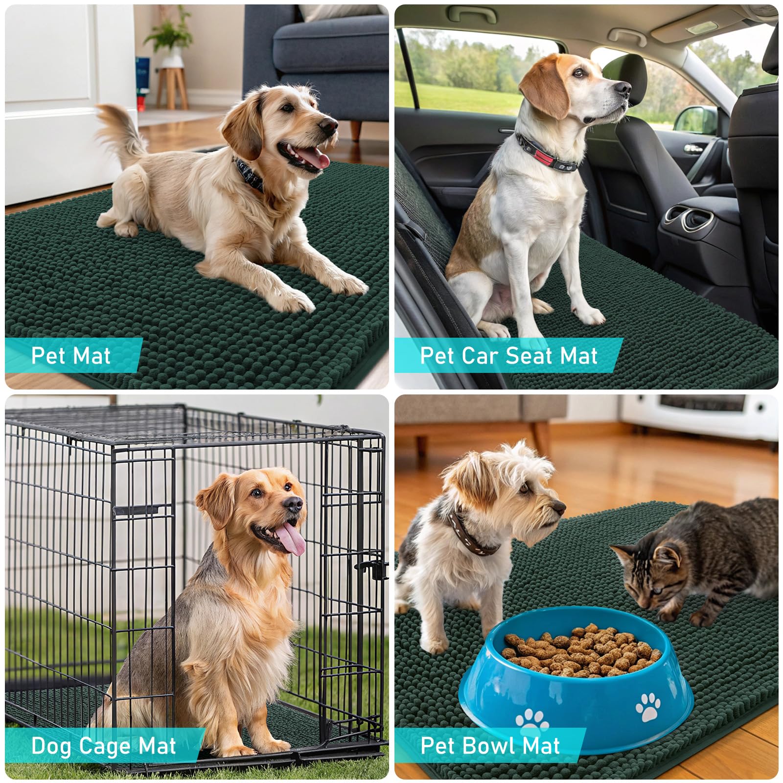 OLANLY door mat works indoors and outdoors for versatile use.
