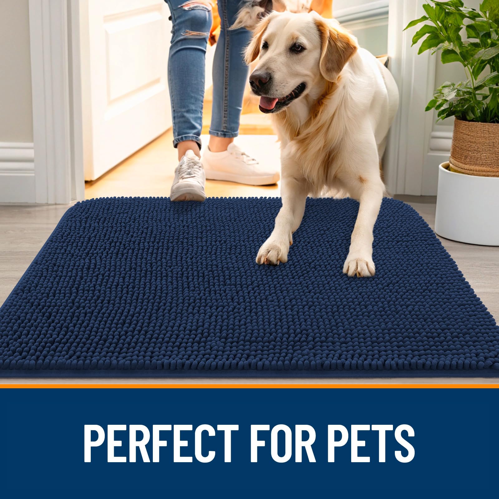 OLANLY washable and durable mat easy to clean and reuse.