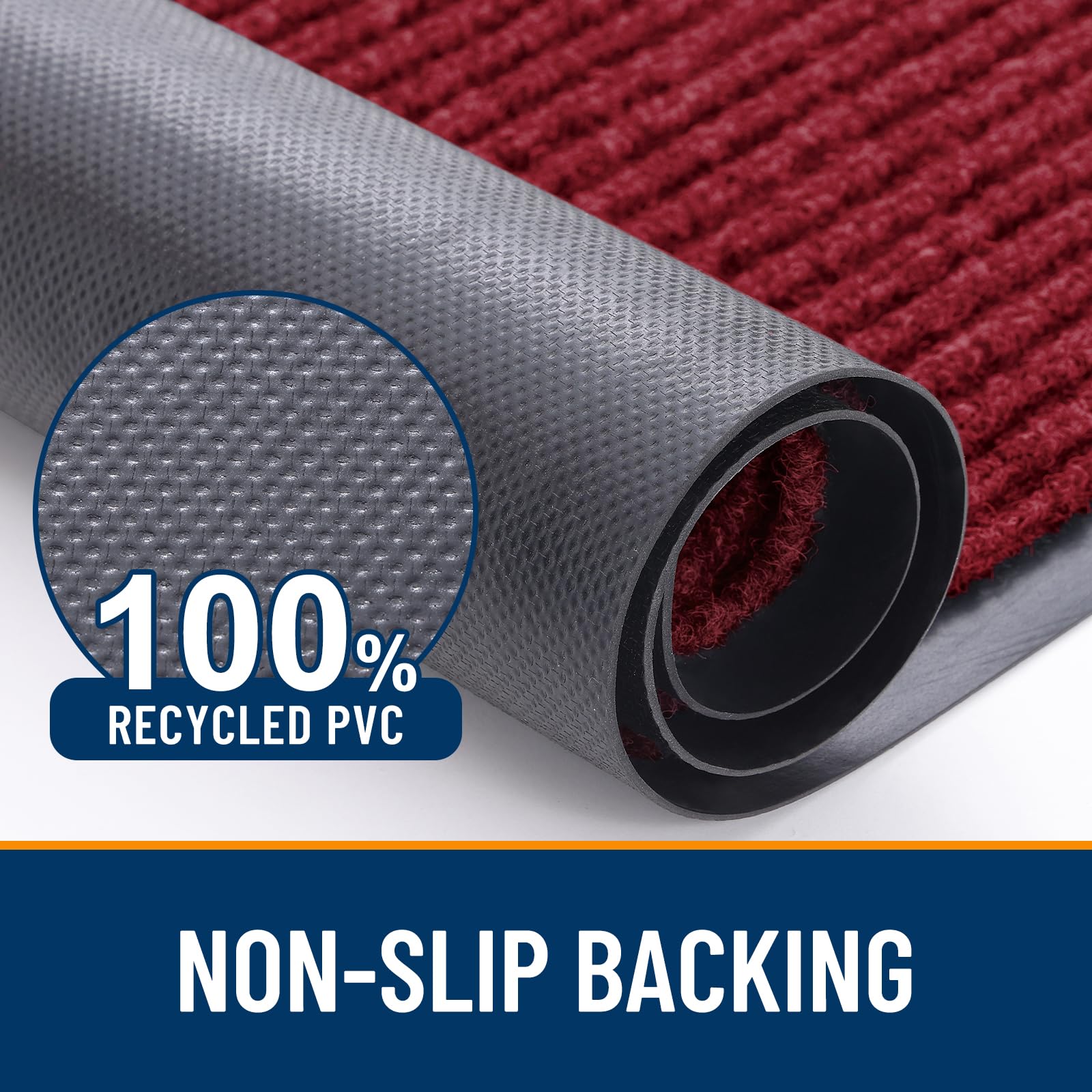 OLANLY waterproof mat suitable for indoor and outdoor use, protects floors.