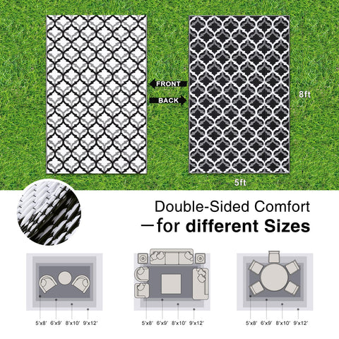 OLANLY waterproof outdoor rug keeps surfaces dry and easy to clean.