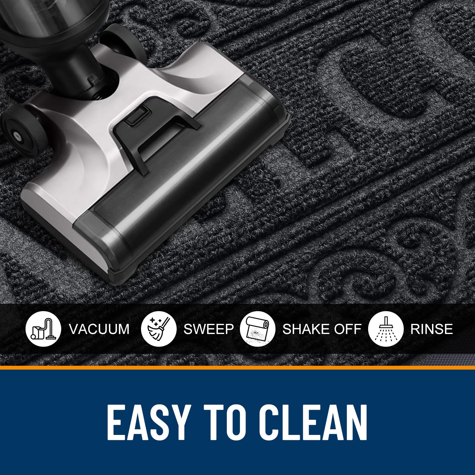 OLANLY Welcome Door Mat snow-ready all-weather performance year-round.