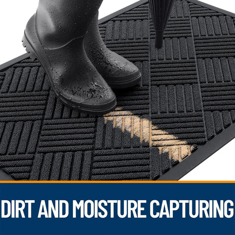 OLANLY woven surface with deep grooves captures dirt and moisture