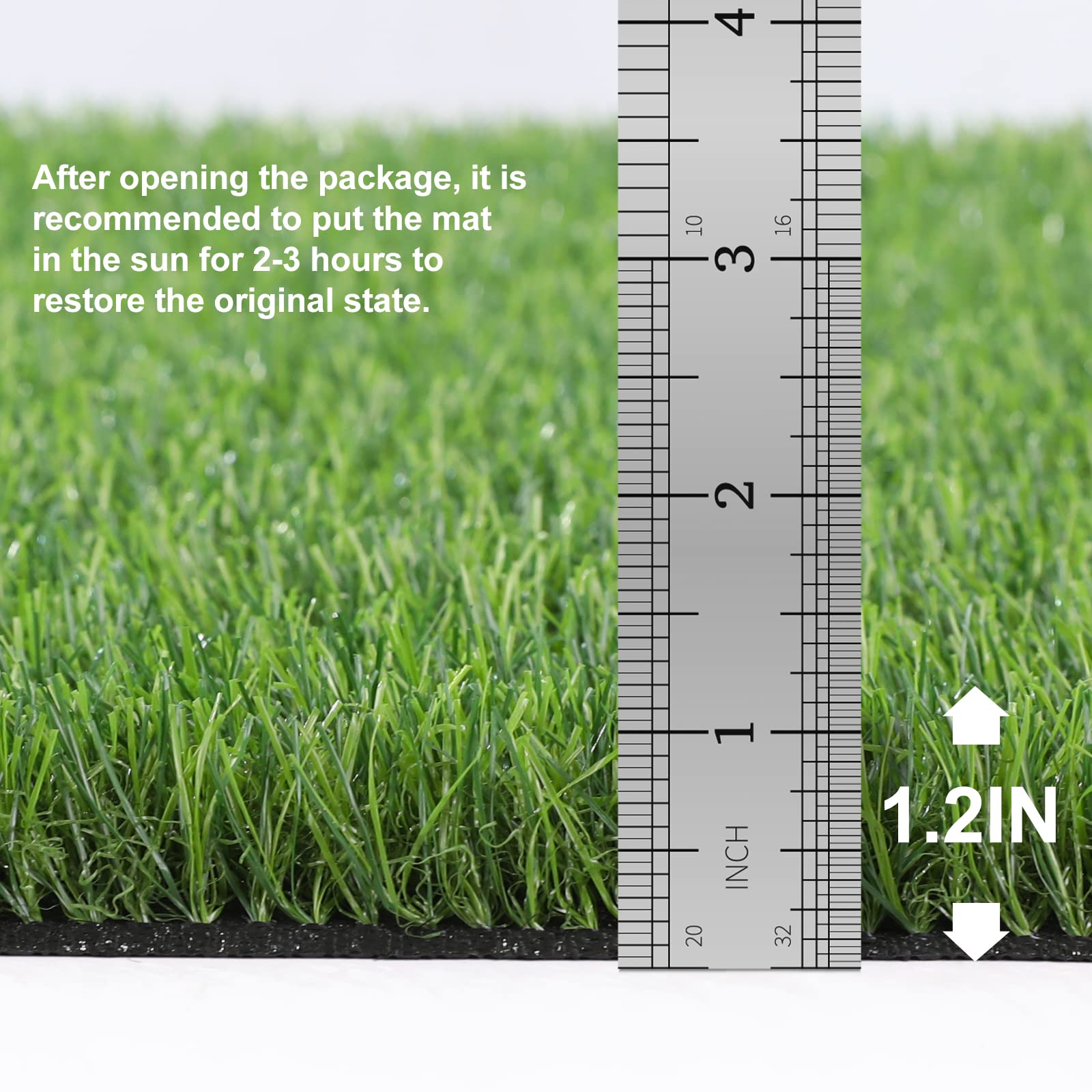 OLanto artificial grass door mat bottom non slip view for stable placement