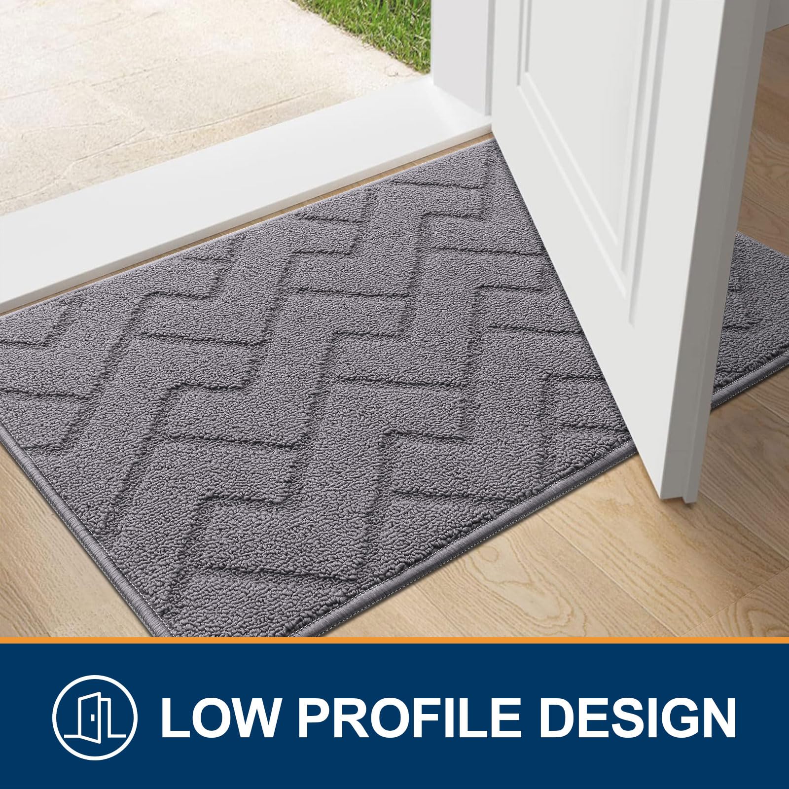 OLANLY easy-clean mat; shake, vacuum, or hose it down for quick refresh.