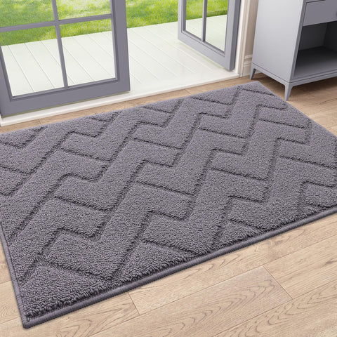 OLANLY Indoor Door Mat at the front door with strong dirt absorption.