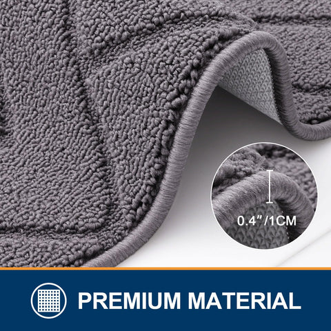 OLANLY non-slip backing keeps the rug in place on dry surfaces.