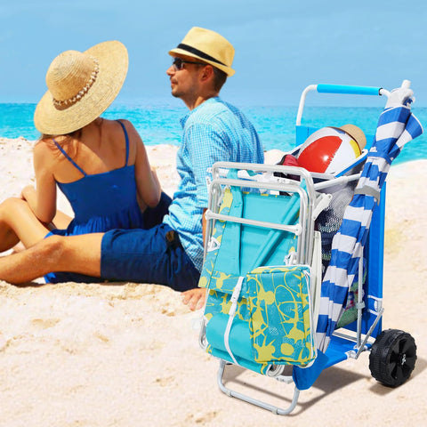 Old Bahama Bay beach cart-chair holder front bar for easy seating