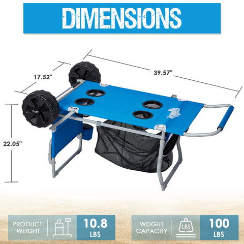Old Bahama Bay cooler bag integrated into cart for cooled beverages