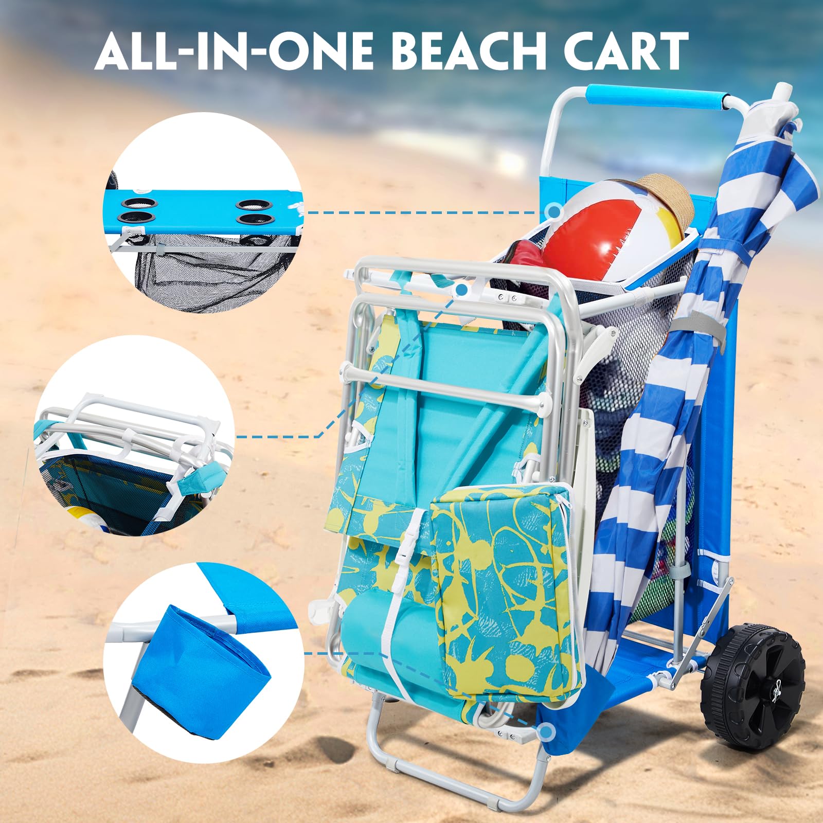 Old Bahama Bay four cup holders for drinks and on-the-go refreshment