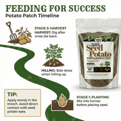 Wicked Growth improves tuber quality and storage after harvest.