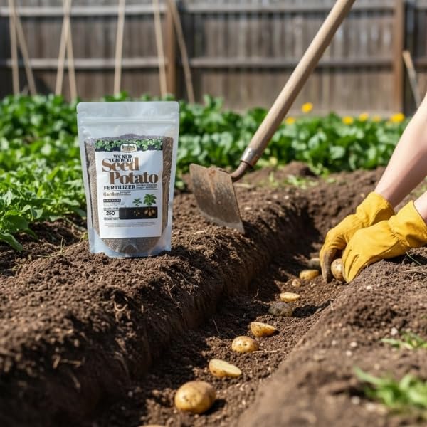 Wicked Growth supports root development as potato plants establish.