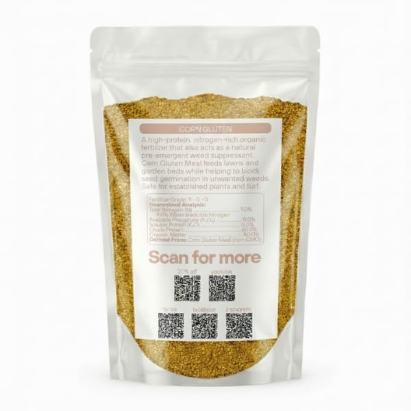 Old Cobblers Farm corn gluten 10lb bag supports organic soil enrichment.